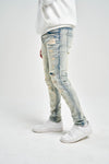 Spark Slim Fit Stretch Jeans with 3D Crinkle & Repair (Tint)