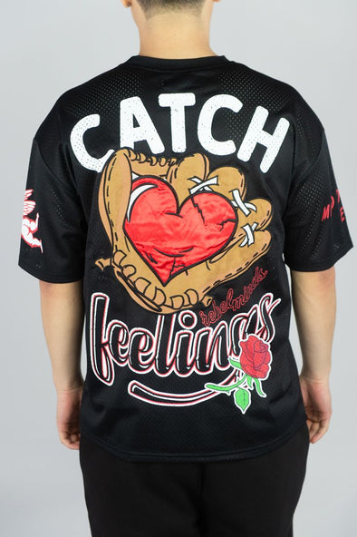 Rebel Minds Perforate Mesh Catch Jersey (Black)