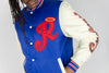 Rebel Minds Catch Feeling Patch Embroidered Puff Jacket (Royal)