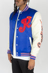 Rebel Minds Catch Feeling Patch Embroidered Puff Jacket (Royal)