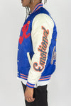 Rebel Minds Catch Feeling Patch Embroidered Puff Jacket (Royal)