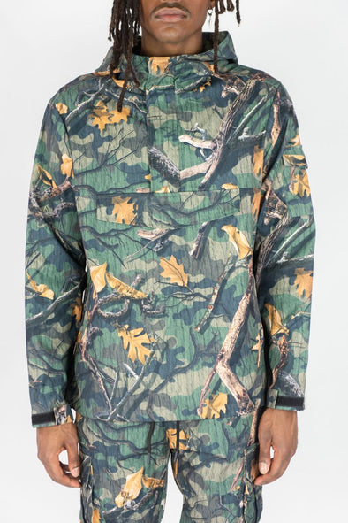 Rebel Minds Wood Camo Nylon Anorak Jacket