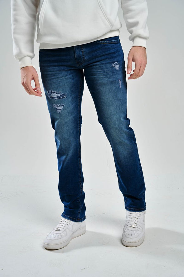 Spark Ripped Stretch Jean (Dark Indigo)