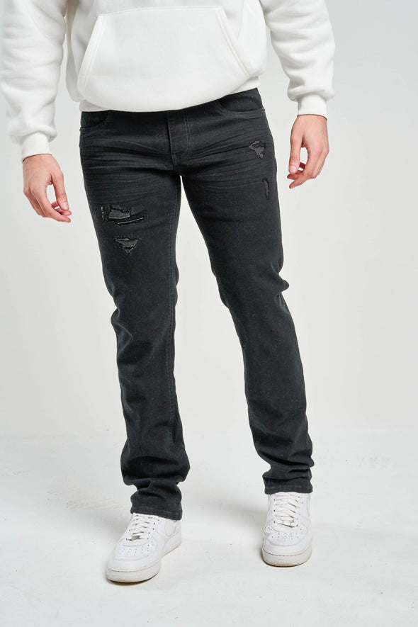 Spark Ripped Stretch Jean (Jet Black)