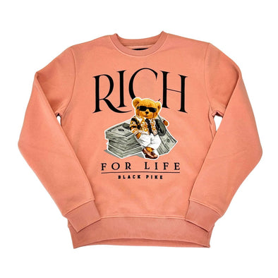 Black Pike Rich For Life Crewneck (Pink)