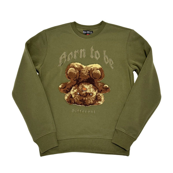 Black Pike Born To Be Bear Crewneck (Olive)