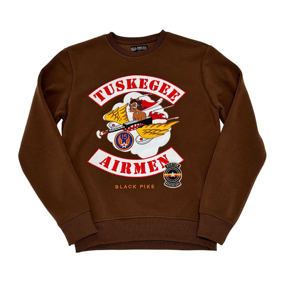 Black Pike Tuskegee Crewneck (Brwon)