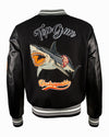 TOP GUN® "SHARK" VARSITY JACKET (Black)