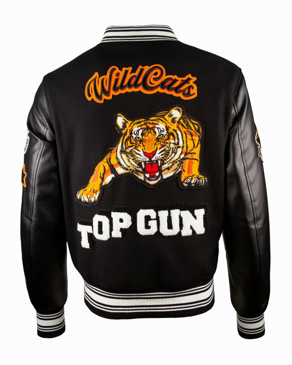 TOP GUN® "WILDCATS" VARSITY JACKET (Black)