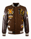 TOP GUN® "WILDCATS" VARSITY JACKET (Brown)