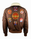 TOP GUN® "ATLANTIC FLEET" NYLON JACKET (Brown)