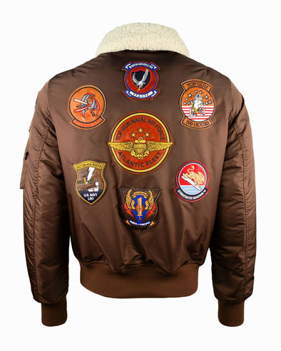 TOP GUN® "ATLANTIC FLEET" NYLON JACKET (Brown)