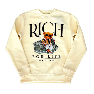 Black Pike Rich For Life Crewneck (Natural)