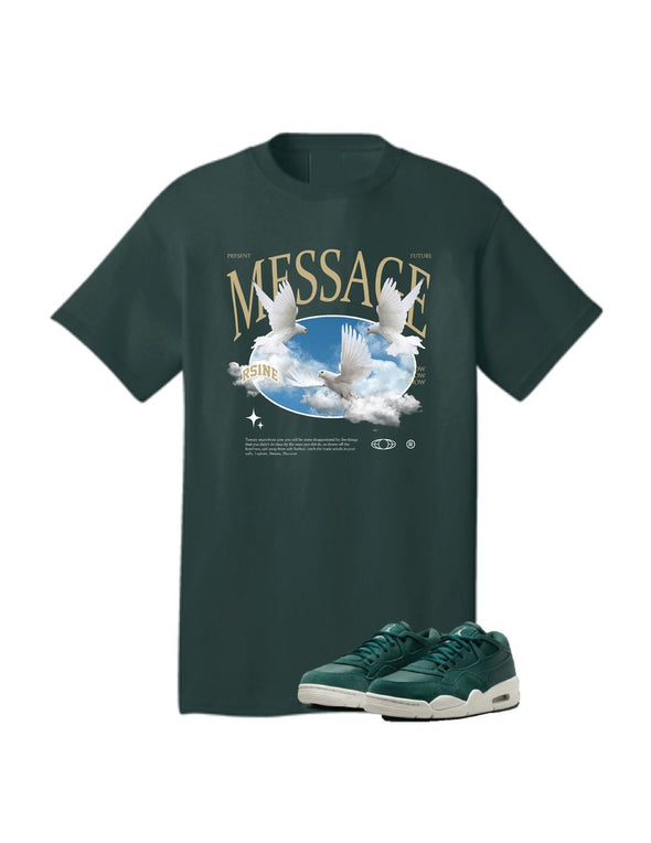 RS1NE Message Tee (Dark Green)