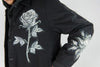 R3bel Denim Melton Varsity Tapestry Patches Jacket (Black)