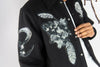 R3bel Denim Melton Varsity Tapestry Patches Jacket (Black)