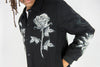 R3bel Denim Melton Varsity Tapestry Patches Jacket (Black)