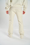 Taker Essential Premium Fleece Stacked Pants (Cream)