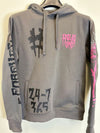 Highly Undrtd Praying Hand Puff Print Hoodie (Pewter)