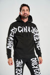 Spark Only God Can Judge Me Hoodie (Black/White)