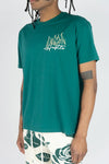 Rebel Minds Hustle Rose Oversized Tee (Hunter Green)