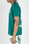 Rebel Minds Hustle Rose Oversized Tee (Hunter Green)