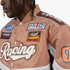 Copper Rivet Racing Nylon Patched Jacket (Brown)