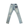 Copper Rivet Ripped Twill Jean (Dirty Tint Blue)