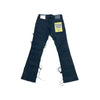 Spark Boy's Stretch Multi Frayed Patch Stacked Jean (Jet Black)