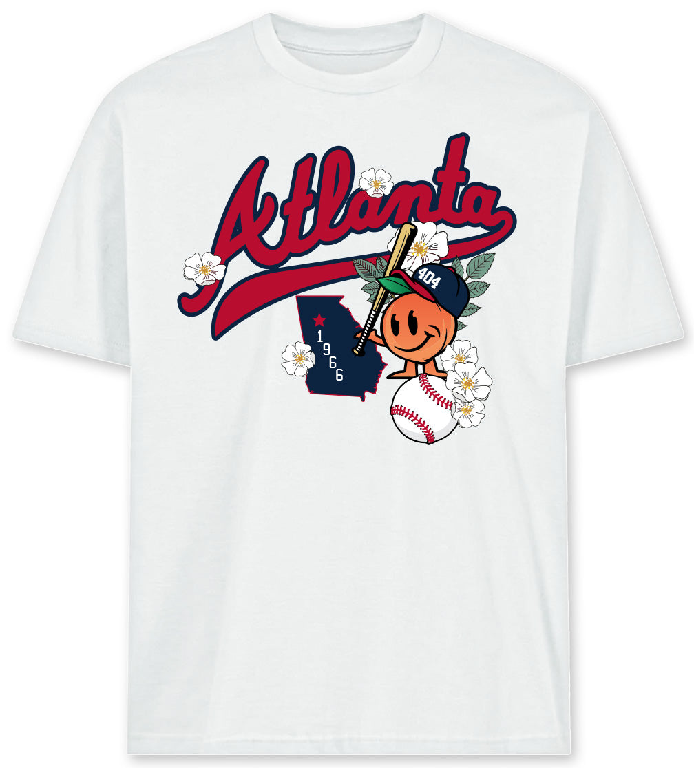 Men's Majestic Navy/Red Atlanta Braves City Rep Closer Raglan V