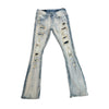 Copper Rivet Stacked Jean (Dirty Tinted Blue)