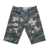 Noiz Ripped Denim Short (Wood Camo)