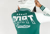 Rebel Minds Goat Fleece Varsity Jacket (Hunter Green)