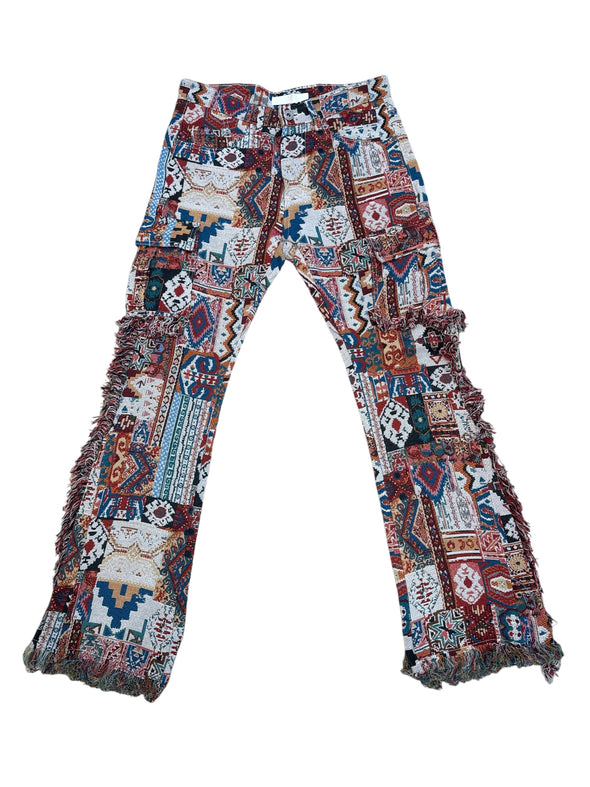 KDNK Slim Flare Tapestry Pant