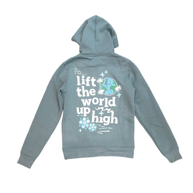 Highly Undrtd Lift The World Puff Print Hoodie (Sea)