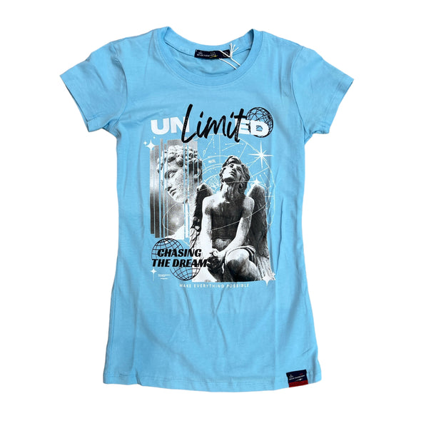 Bear The Beams Unlimited Woman Graphic Tee (Sky Blue)