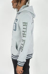 Rebel Minds Superior Fleece Varsity Jacket (Grey)