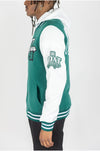 Rebel Minds Goat Fleece Varsity Jacket (Hunter Green)