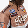 Copper Rivet Racing Nylon Patched Jacket (Brown)