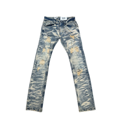 Evolution Ripped Slim Fit Jean (Ice Tint Blue)