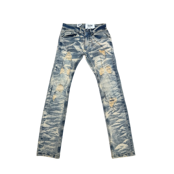 Evolution Ripped Slim Fit Jean (Ice Tint Blue)