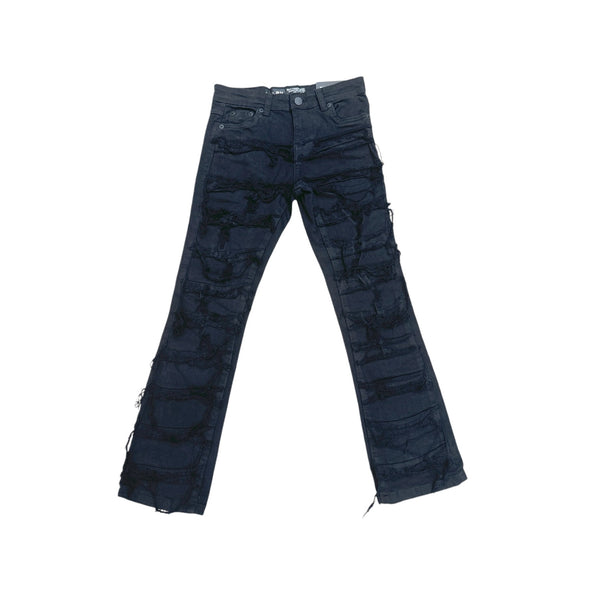 Spark Boy's Ripped Stacked Jean (Jet Black)