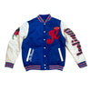 Rebel Minds Catch Feeling Patch Embroidered Puff Jacket (Royal)