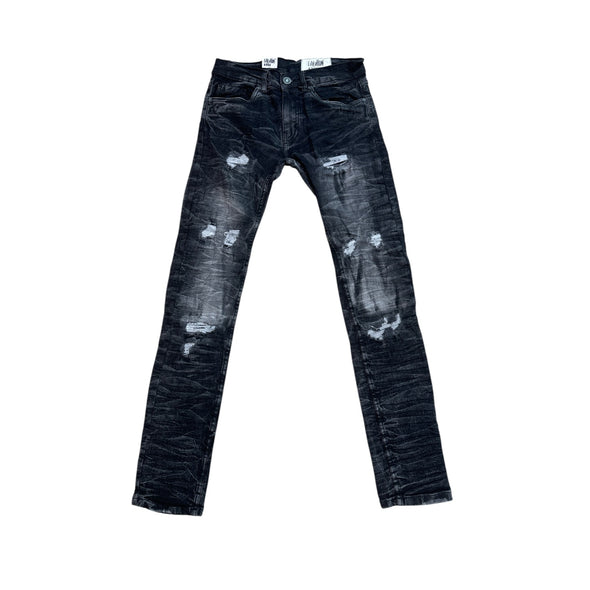 Evolution Ripped Slim Fit Jean (Black)