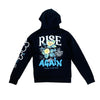 Highly Undrtd Rise Again Puff Print Hoodie (Black)