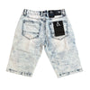 Beat & Rhythm  Ripped Denim Short (Ice Blue)