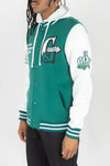 Rebel Minds Goat Fleece Varsity Jacket (Hunter Green)