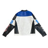 Copper Rivet Racing PU Leather Jacket (Royal)