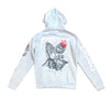 Highly Undrtd Praying Hand Puff Print Hoodie (Cloud)