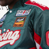 Copper Rivet Racing Nylon Patched Jacket (Hunter Green)